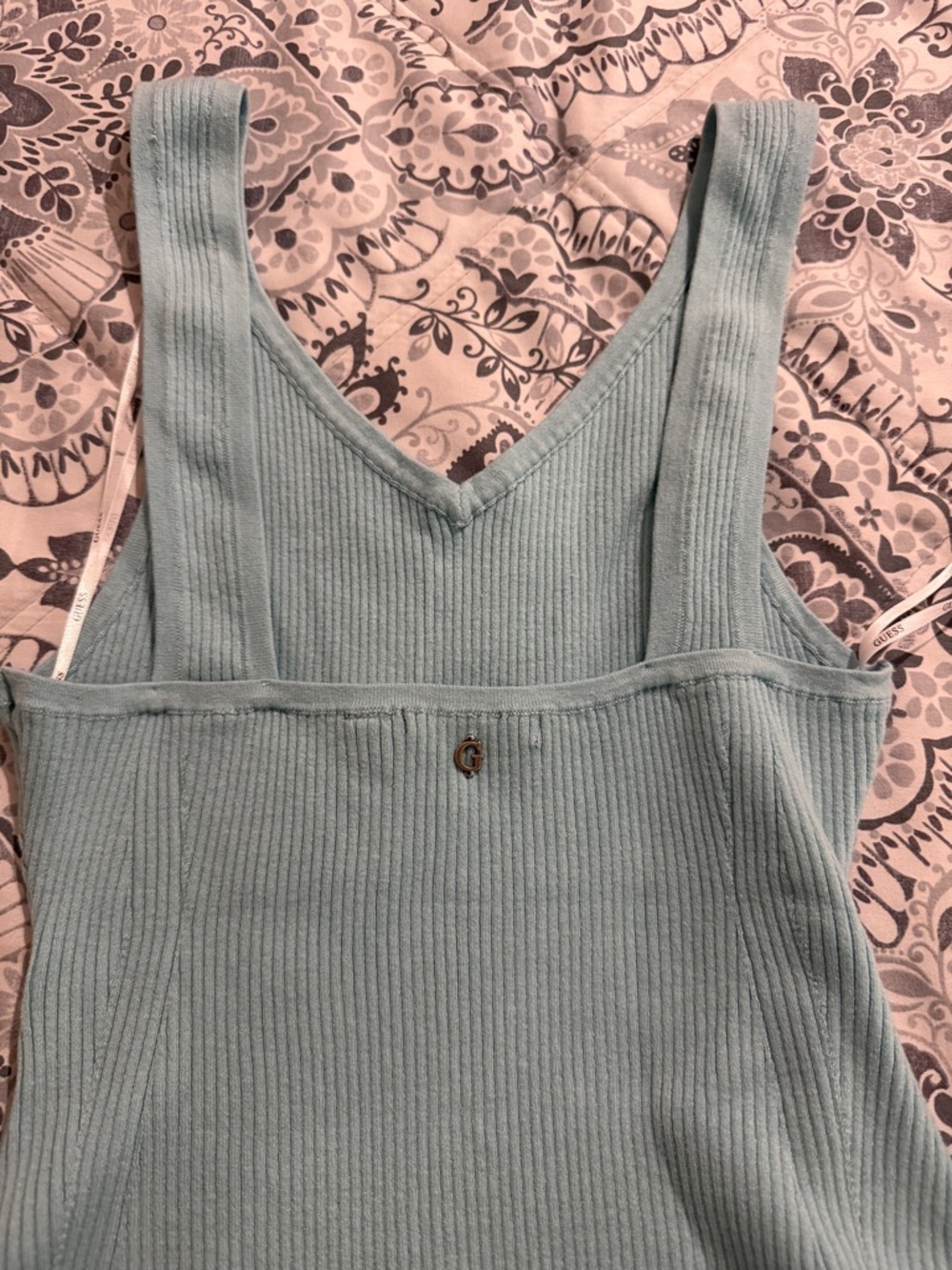 Guess Light Blue Ribbed One-Piece - Picture 5 of 5